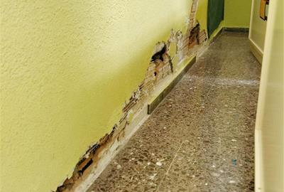 Imatges de l'estat de l’escola Montcau de Gelida. Eix