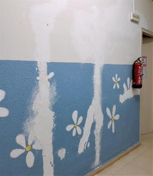 Imatges de l'estat de l’escola Montcau de Gelida