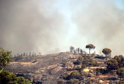 Imatges de l'incendi a l'Anoia. ACN