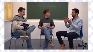 Jan Butí i Aleix Ruiz amb Dani Tirado. Eix