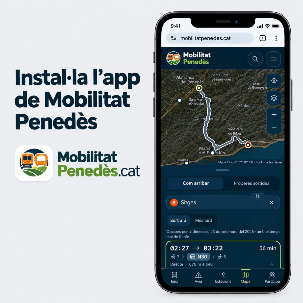 Joves del Penedès creen una plataforma per centralitzar en temps real la informació del transport públic. EIX