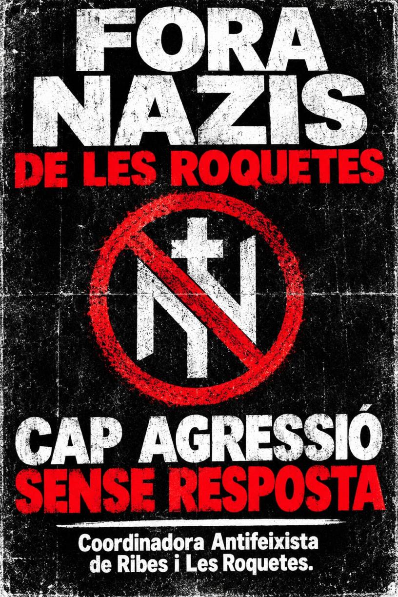 La Coordinadora Antifeixista de Ribes i Les Roquetes denuncia una presumpta agressió feixista a un grup de joves. Ajt Sant Pere de Ribes