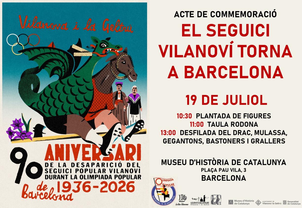 La cultura popular de Vilanova torna a Barcelona 90 anys després per commemorar l’Olimpíada Popular de 1936. EIX