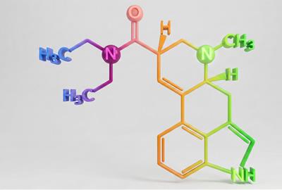 La dietilamida de l'àcid lisèrgic (LSD). Eix