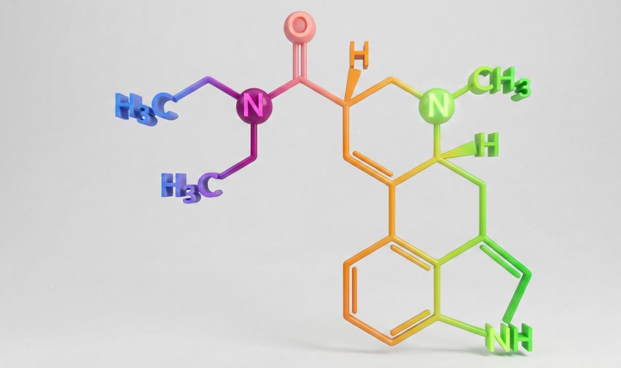 La dietilamida de l'àcid lisèrgic (LSD). Eix