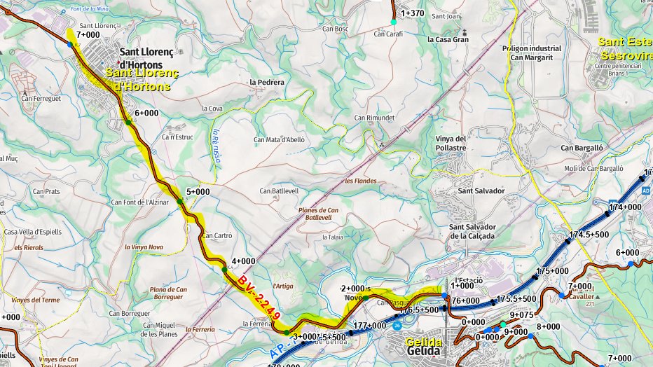 La Diputació elimina temporalment la restricció de vehicles pesants a la BV-2249 per minimitzar les afectacions del tall de l’AP-7. Diputació de Barce