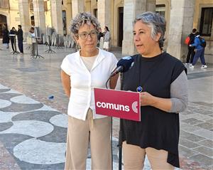 La diputada Susanna Segovia i la regidora d’Habitatge de Vilanova i la Geltrú, Iolanda Sánchez. Eix