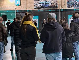 La fira de vins, traslladada a Cal Figarot a causa de la pluja. Eix