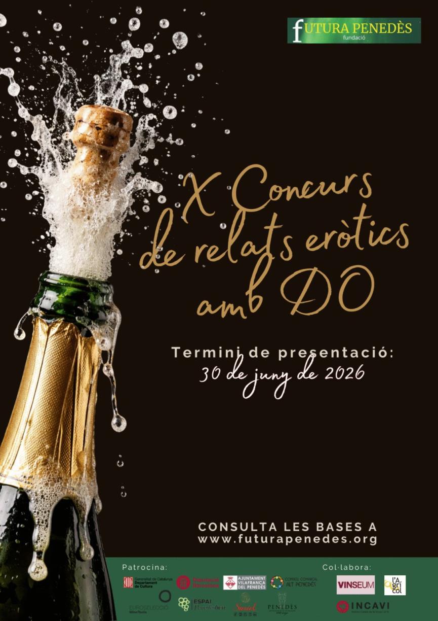 La Fundació Futura Penedès obre la convocatòria del Xè Concurs de Relats Eròtics amb DO. EIX