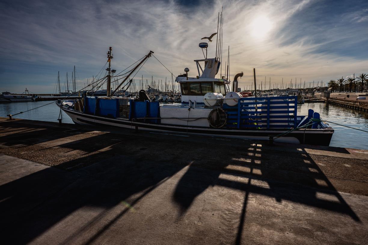 La llum enteranyinada sobre el Port de Vilanova. @tgamadeu_photo