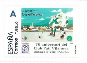 La Penya Filatèlica commemora amb dos segells els 75 anys del Club Patí i el Club de Futbol Vilanova. EIX