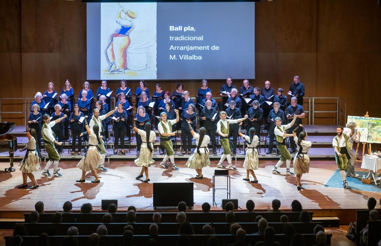 La Polifònica de Vilafranca homenatja Pau Boada amb un concert ple de música i pintura. Sergio Ros de Mora