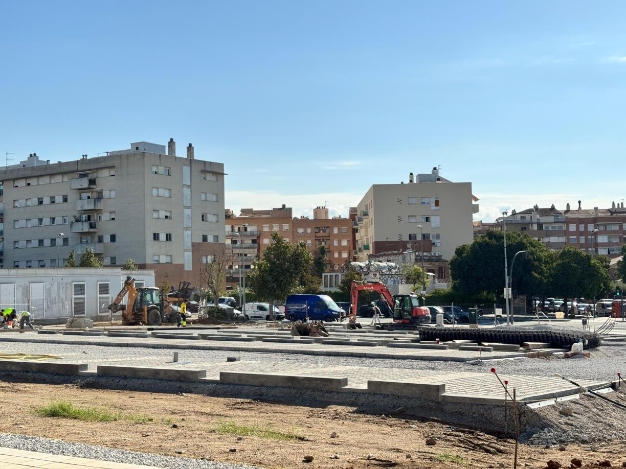 La primera fase de la urbanització de l’Eix de la Via de Vilafranca estarà acabada abans de Nadal. Ajuntament de Vilafranca
