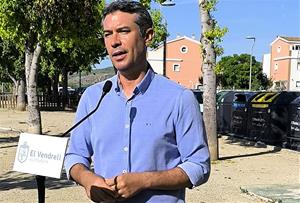 L’alcalde del Vendrell, Kenneth Martínez en roda de premsa. Ajt. del Vendrell