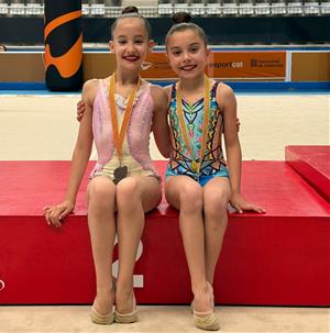Les gimnastes del Club Rítmica Olèrdola 