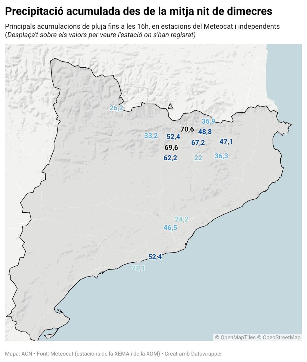 Les tempestes deixen més de 50 litres a Sitges. ACN