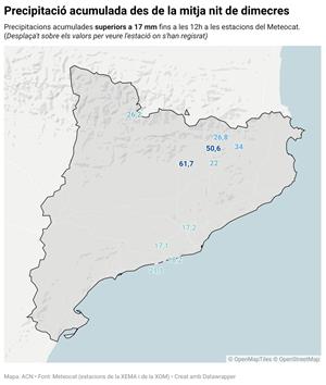 Les tempestes deixen més de 50 litres entre el Baix Berguedà i el sud del Ripollès. ACN
