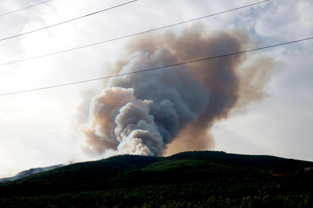 L'incendi d'Aiguamúrcia ja ha cremat 114 hectàrees i podria tenir un potencial d'un miler. ACN