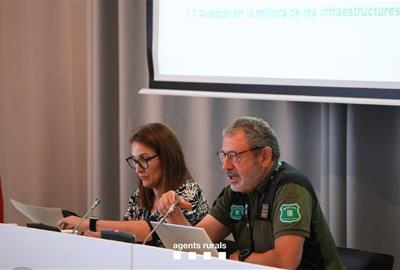 L'inspector en cap del cos d'Agents Rurals, Antoni Mur Allué, en la seva intervenció en la presentació del Pla Estratègic  . Generalitat de Catalunya