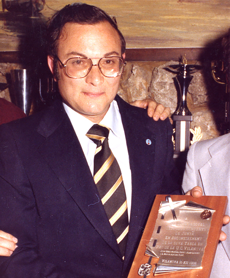 Lluís Pascual. Primer President de la Unió Ciclista Vilanova (1978). Eix
