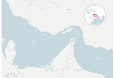Mapa de situació del golf Pèrsic, de l'estret d'Ormuz i del golf d'Oman. ACN