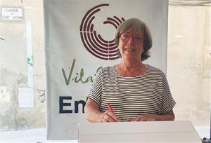 Montse Romagosa en roda de premsa. Eix