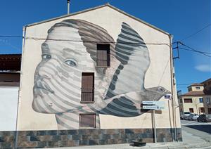 Mural a la localitat de Penelles. Eix