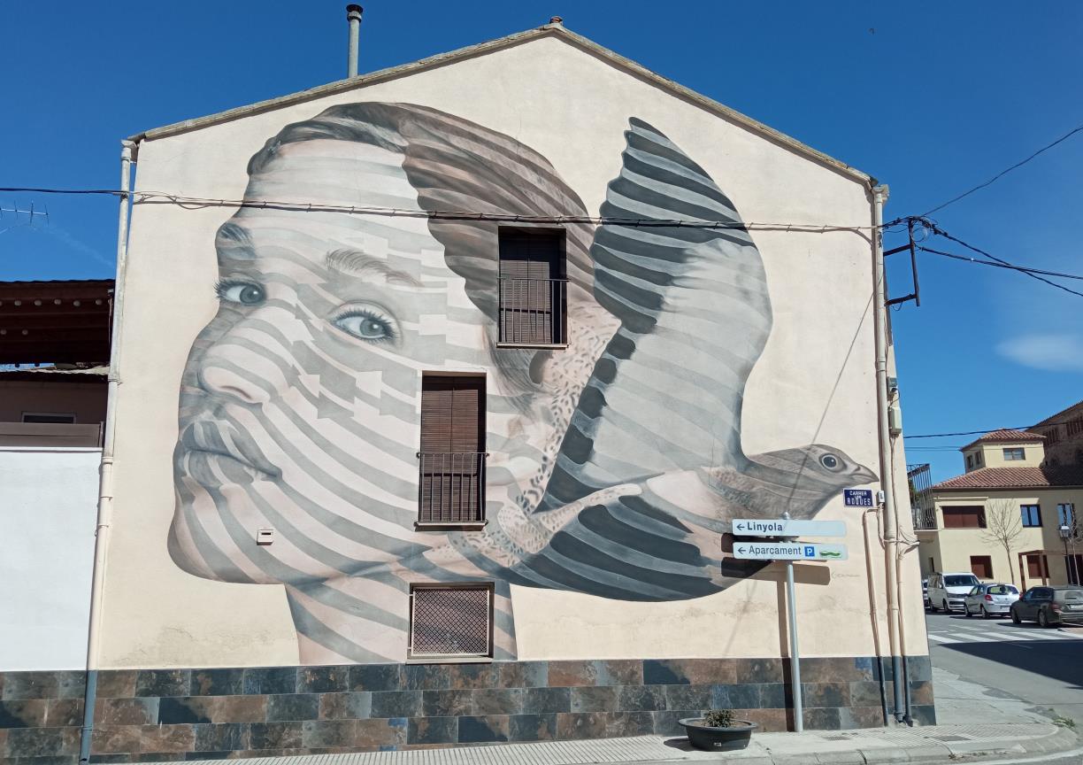 Mural a la localitat de Penelles. Eix