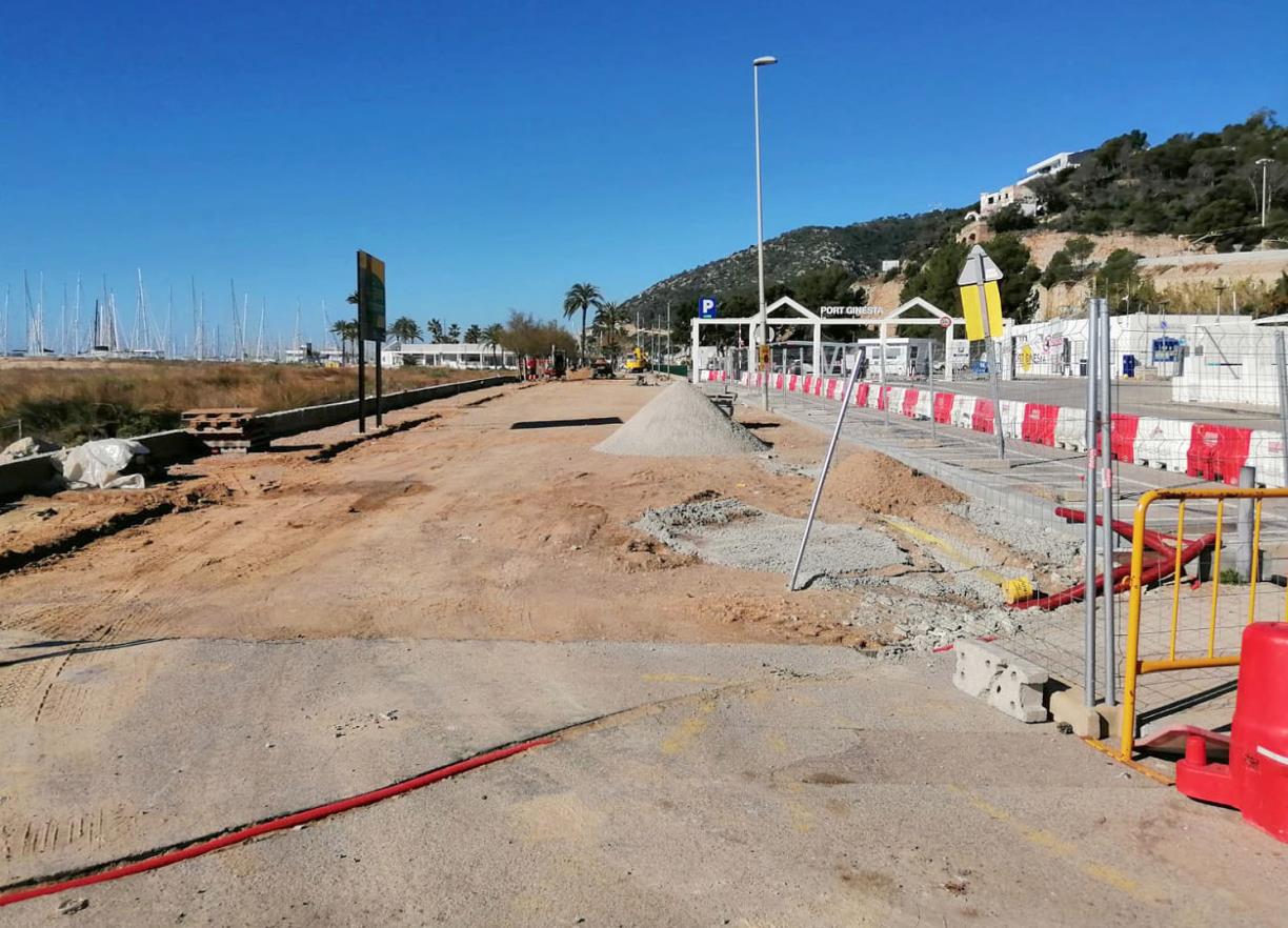 Obres de remodelació de l'accés a Port Ginesta. Ajt. de Sitges