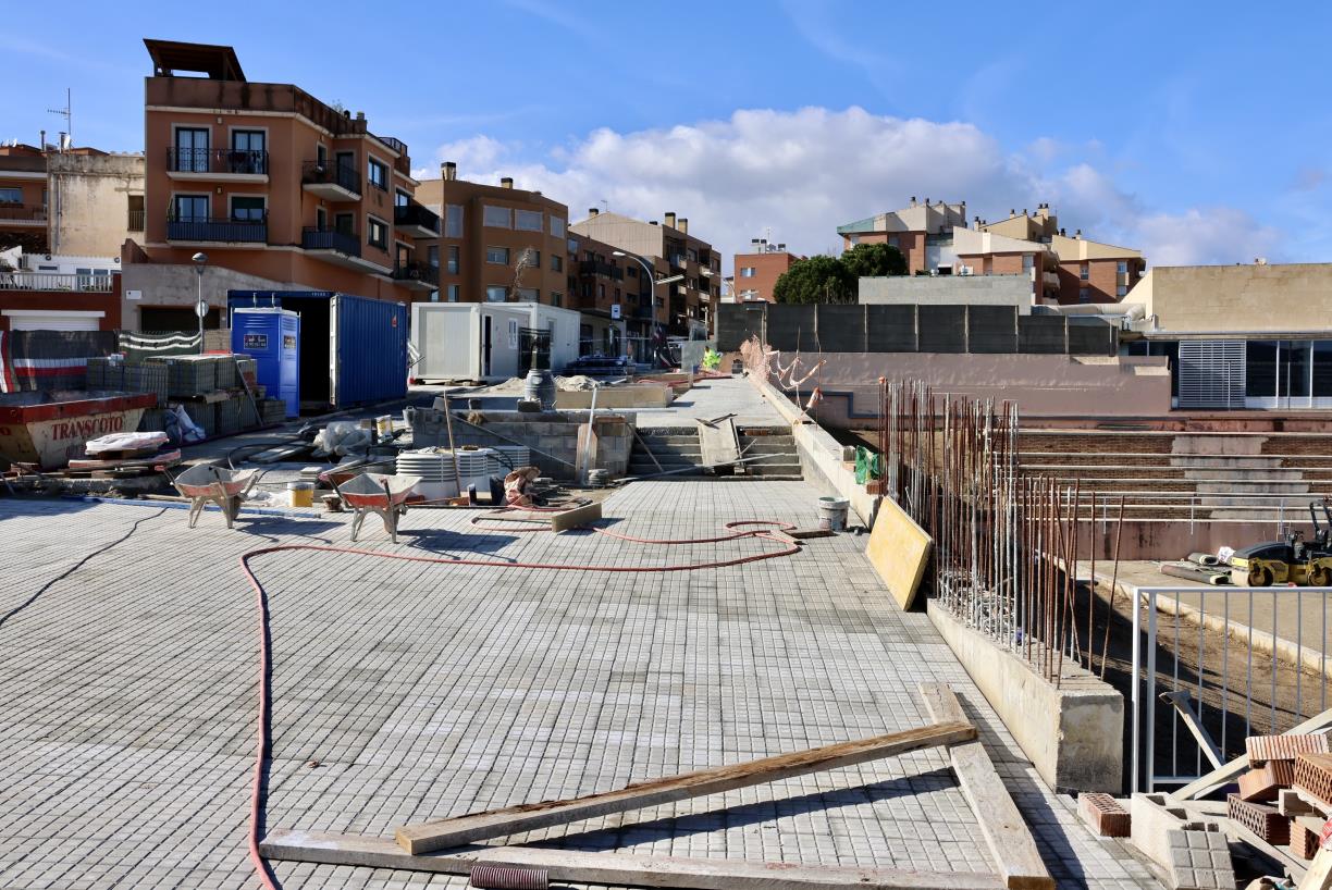 Obres del camp de futbol de Sant Sadurní d'Anoia. Eix