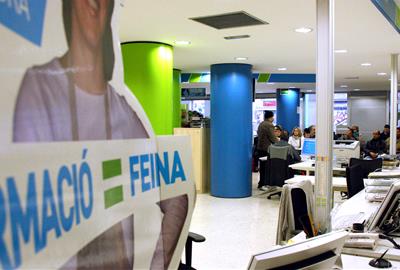 Oficina del Servei d'Ocupació de Catalunya. ACN / Oriol Campuzano