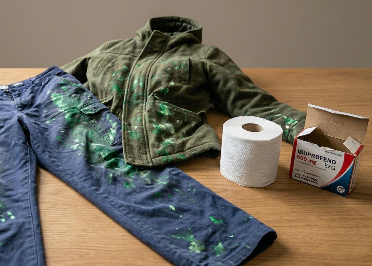 pantalons tacats de verd. Eix