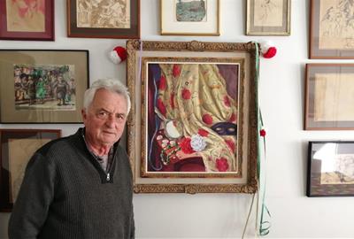 Pere Ruiz de Castanyeda, en una foto recent a casa seva. Eix