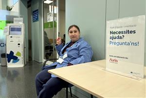 Persones amb discapacitat intel·lectual fan d'informadors a l'Hospital d'Igualada