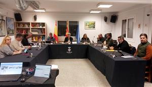 Ple municipal de l'Ajuntament d'Olivella. Eix