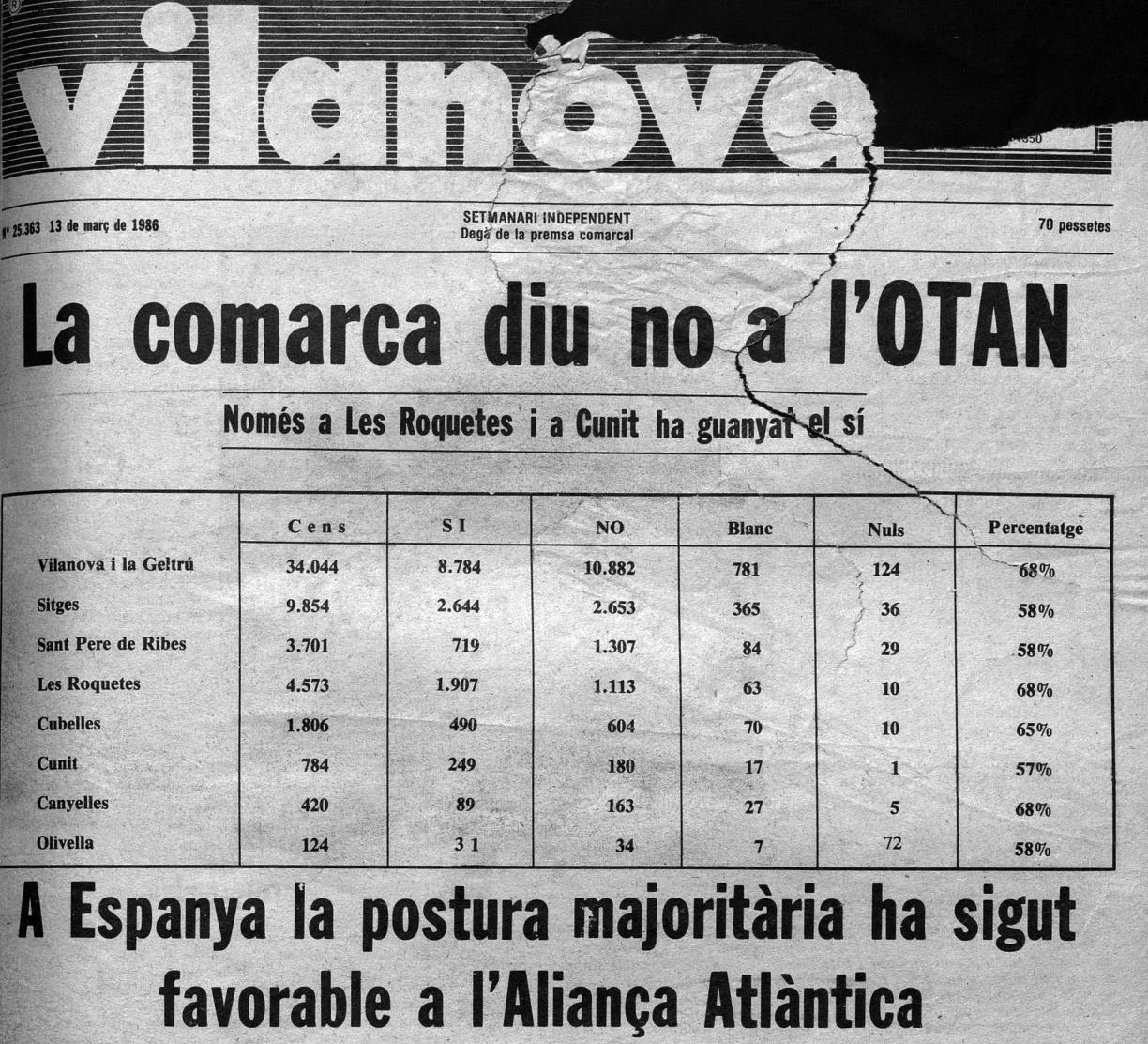 Portada del 13 de març de 1986 