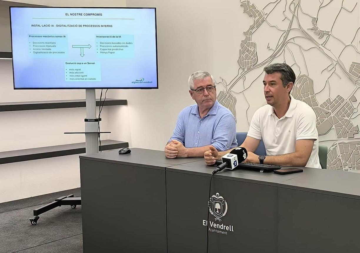 Presentació del pla d'actuacions d'Aigües del Vendrell 2023-2027. Eix