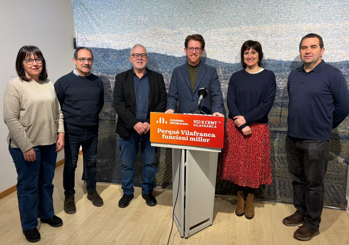 Roda de premsa d'ERC Vilafranca. Eix