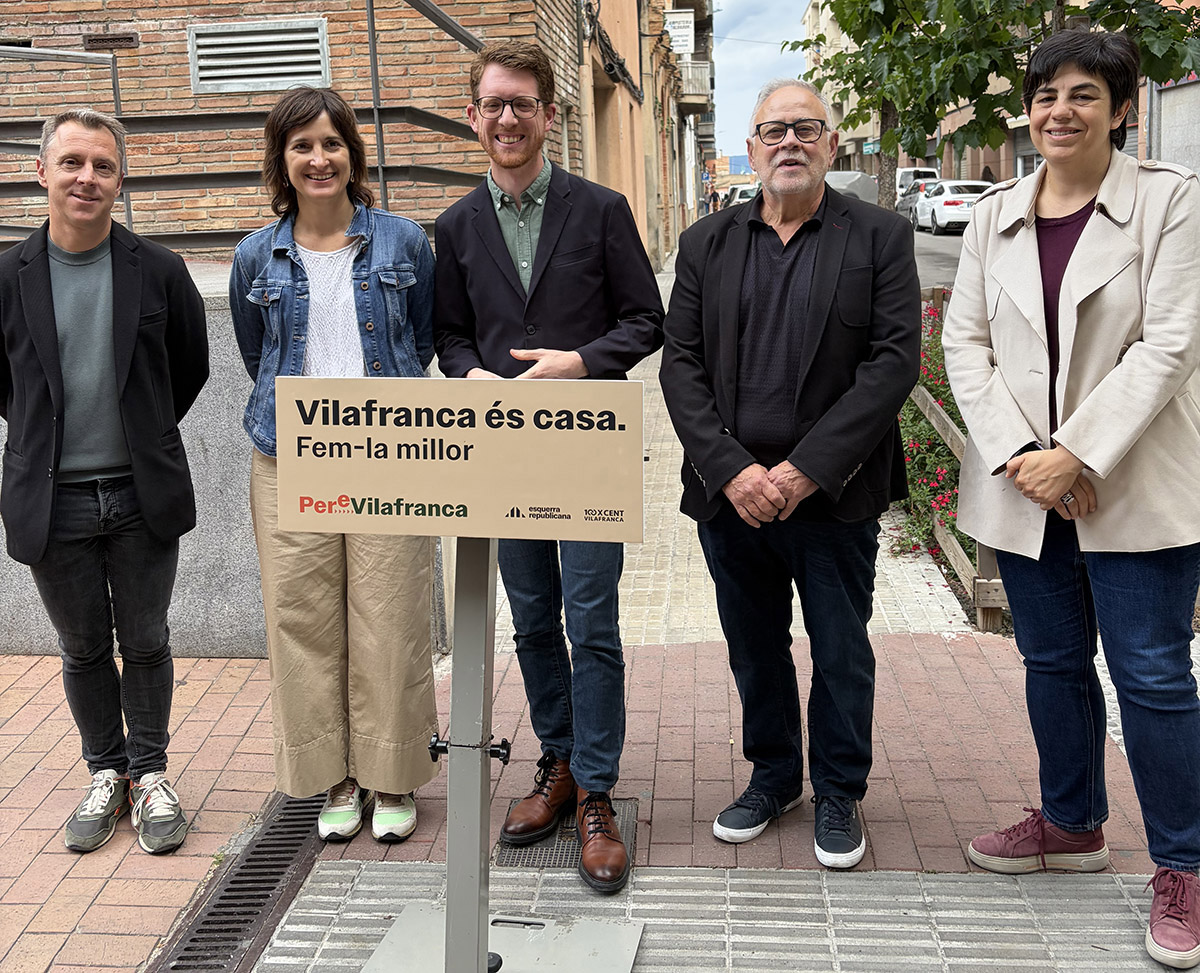 Roda de premsa d'ERC Vilafranca. Eix