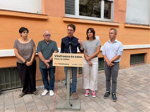 Roda de premsa d'ERC Vilafranca. Eix