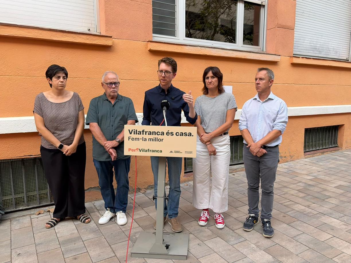 Roda de premsa d'ERC Vilafranca. Eix