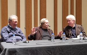 Salvador Mas, Antoni Ros-Marbà i Edmon Colomer, dijous passat a l'Auditori. Josep Maria Ràfols