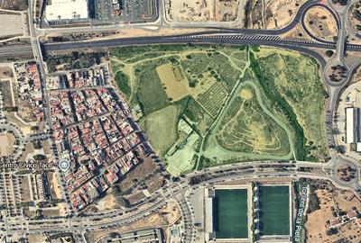 terrenys nou hospital aèria. Eix