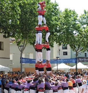 Tres de set dels Minyons de l'Arboç als Monjos. Goretti Vila