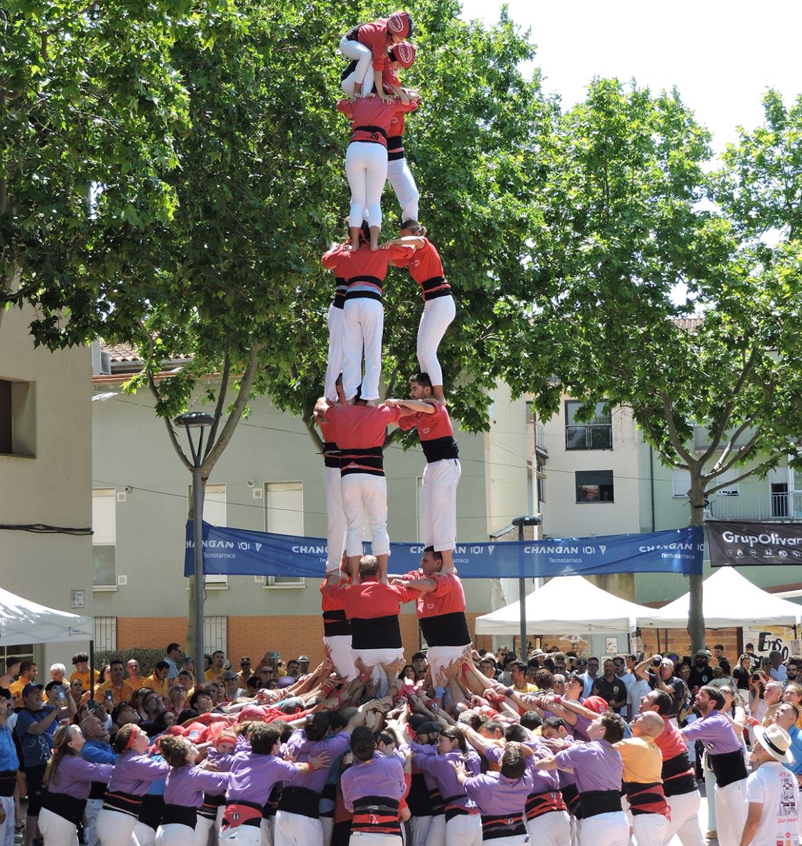 Tres de set dels Minyons de l'Arboç als Monjos. Goretti Vila