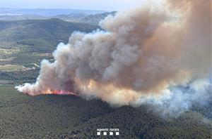 Un nou incendi forestal a Aiguamúrcia crema unes 45 hectàrees i mobilitza un ampli dispositiu d'emergència. ACN