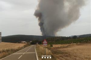 Un nou incendi forestal a Aiguamúrcia crema unes 45 hectàrees i mobilitza un ampli dispositiu d'emergència