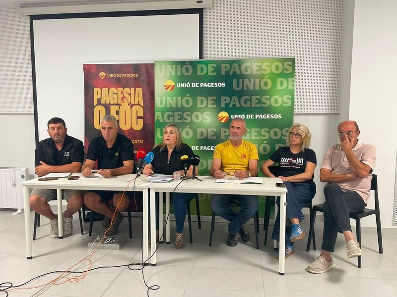 Unió de Pagesos convoca una mobilització a Barcelona contra la falta de solucions a la crisi agrària. Unió de Pagesos