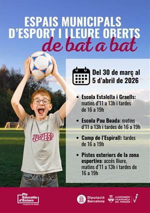Vilafranca reobre patis escolars i espais esportius durant Setmana Santa. EIX