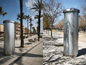 Vilanova i la Geltrú estrena 14 noves cartelleres cilíndriques per impulsar l’activitat de les entitats. Ajuntament de Vilanova